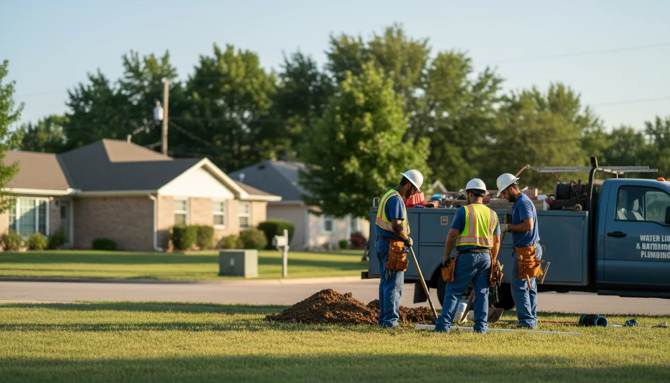 Residential water line and bathroom plumbing service in Purcell, MO
